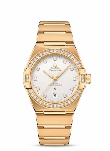 Omega Constellation Master Chronometer 39 Yellow Gold - Diamond / Silver / Bracelet 131.55.39.20.52.002 (13155392052002)
